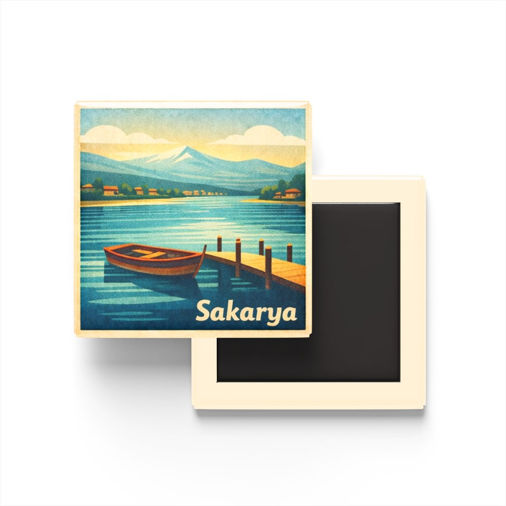 Sakarya - Sapanca Gölü - Baskılı Buzdolap Magneti Kare