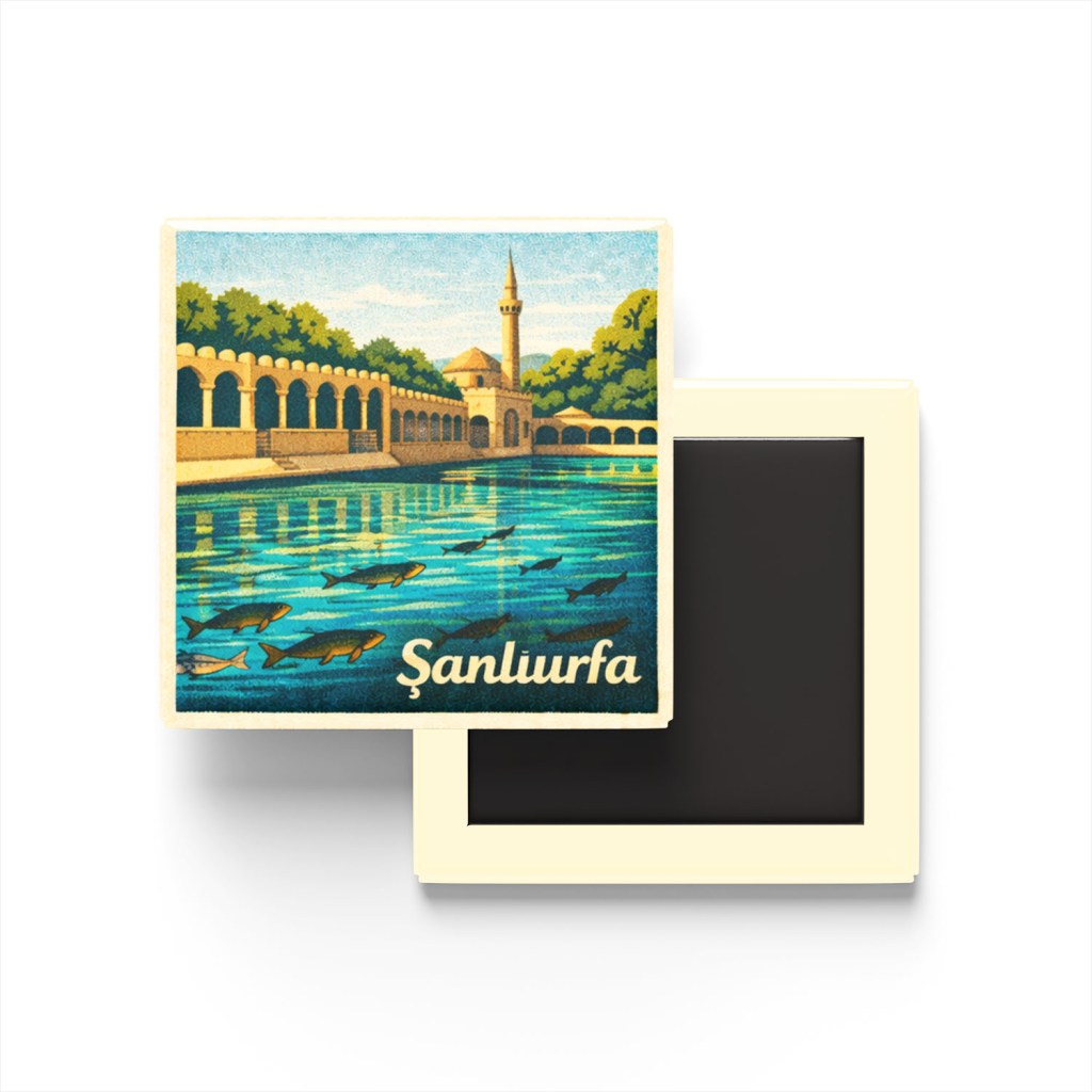 Şanlıurfa - Balıklıgöl - Baskılı Buzdolap Magneti Kare