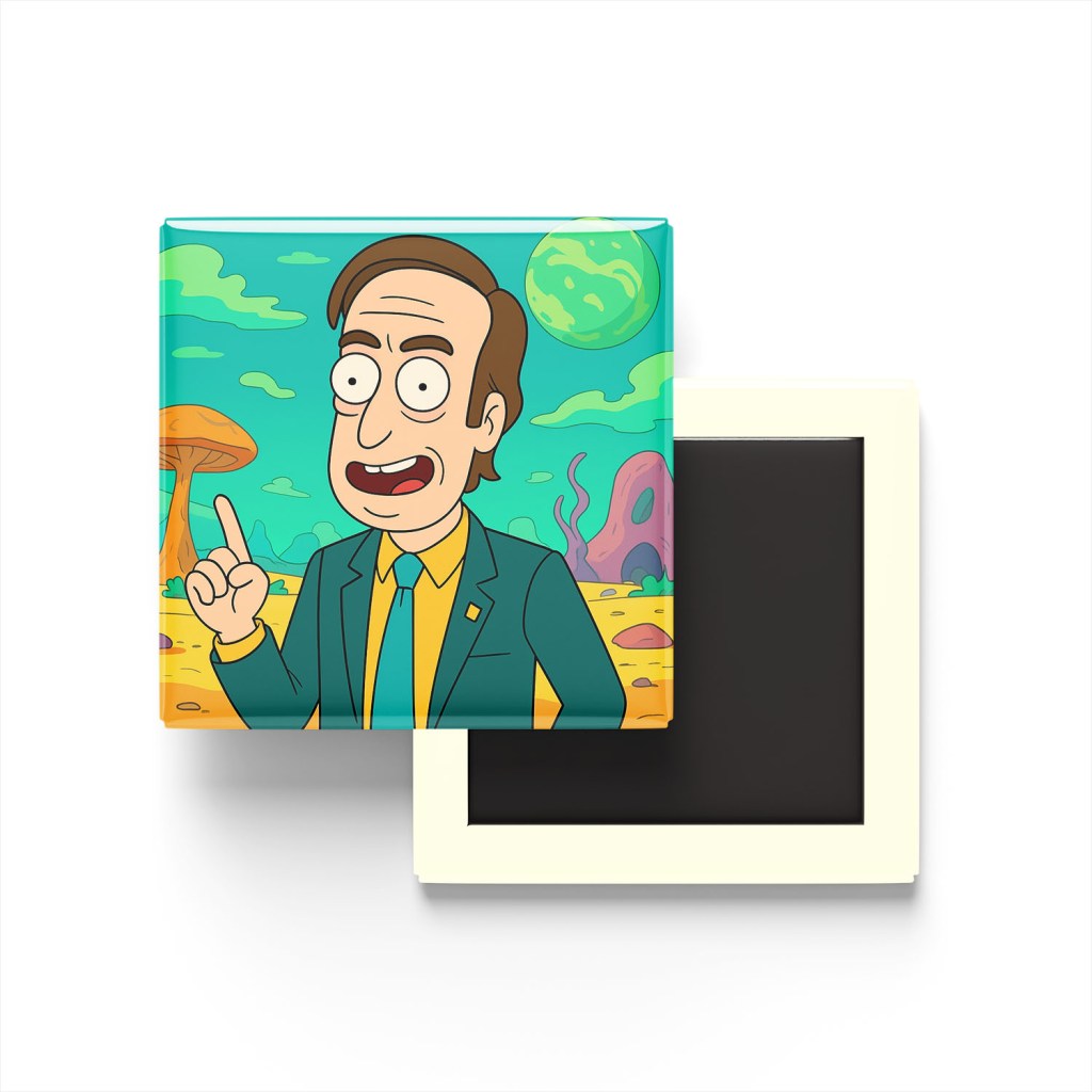 Saul Goodman Baskılı Kare Buzdolap Magneti