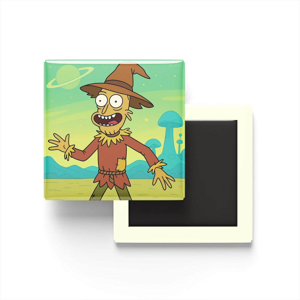 Scarecrow Baskılı Kare Buzdolap Magneti