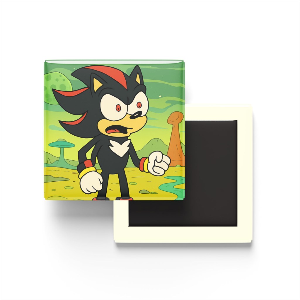 Shadow Baskılı Kare Buzdolap Magneti
