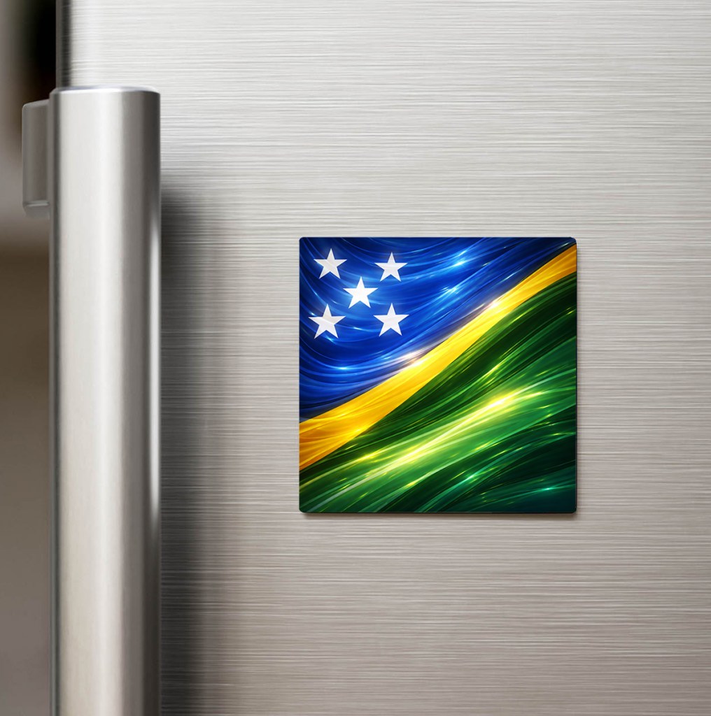 Uruguay - Uruguay Abstract Ülke Bayraklı Kare Buzdolap Magneti