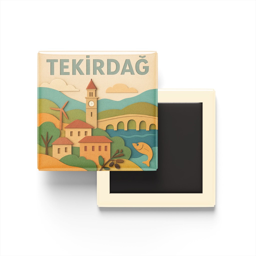 Tekirdağ Şehri - Pop-Art Travel Buzdolap Magneti