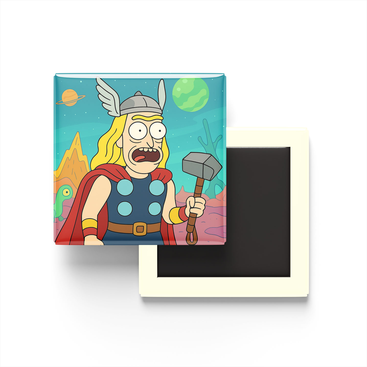 Thor Baskılı Kare Buzdolap Magneti