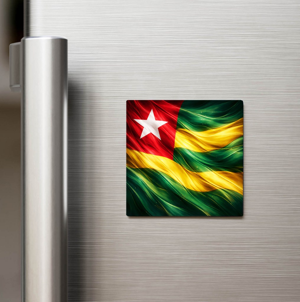 Vietnam - Vietnam Abstract Ülke Bayraklı Kare Buzdolap Magneti