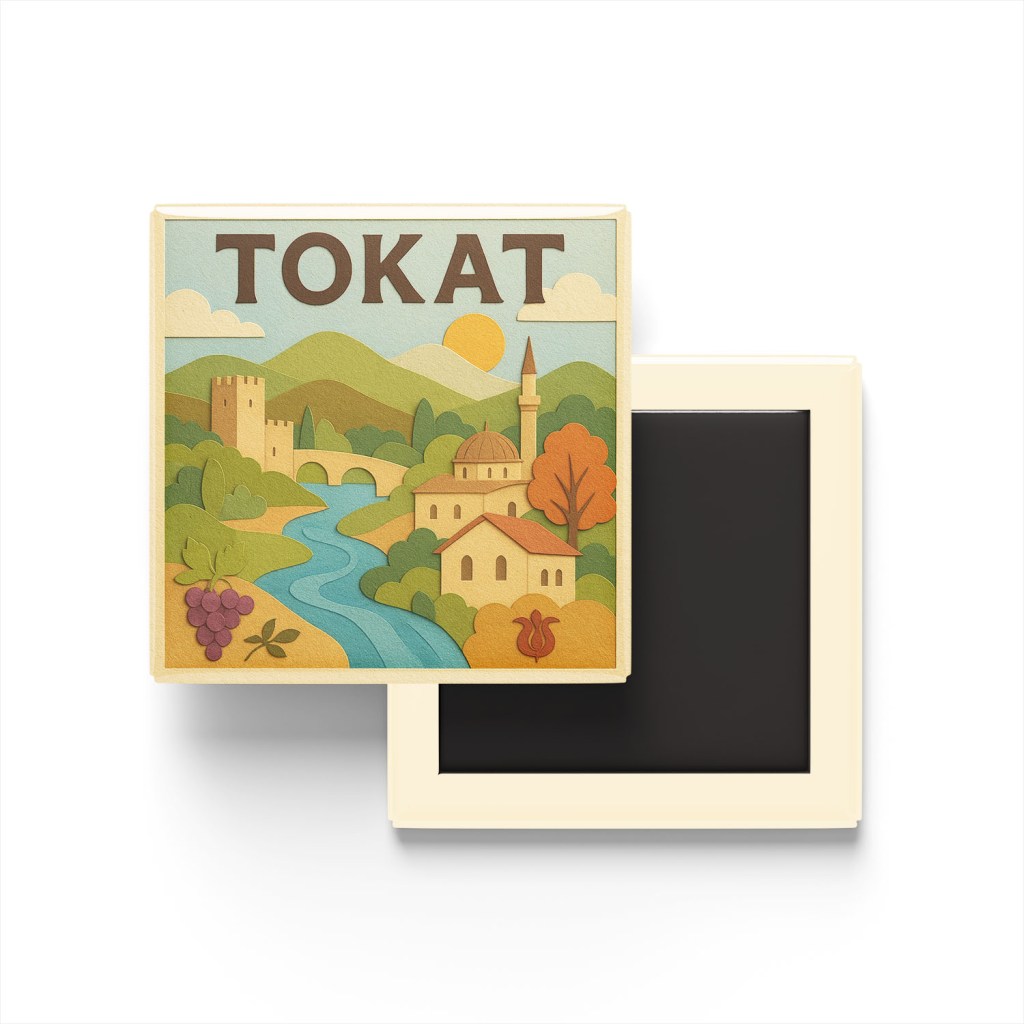 Tokat Şehri - Pop-Art Travel Buzdolap Magneti
