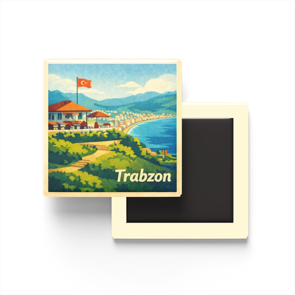 Trabzon - Boztepe - Baskılı Buzdolap Magneti Kare