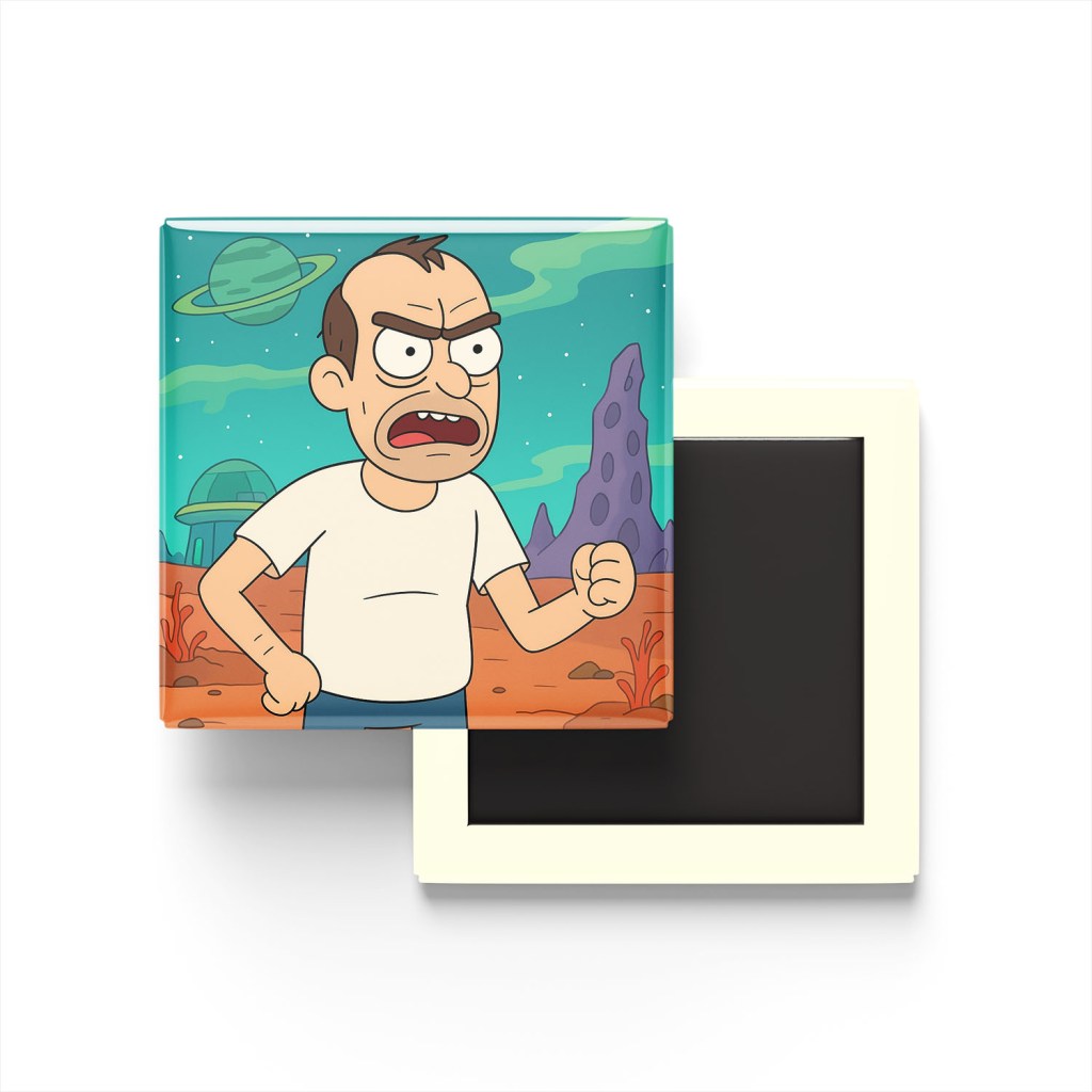 Trevor Philips Baskılı Kare Buzdolap Magneti