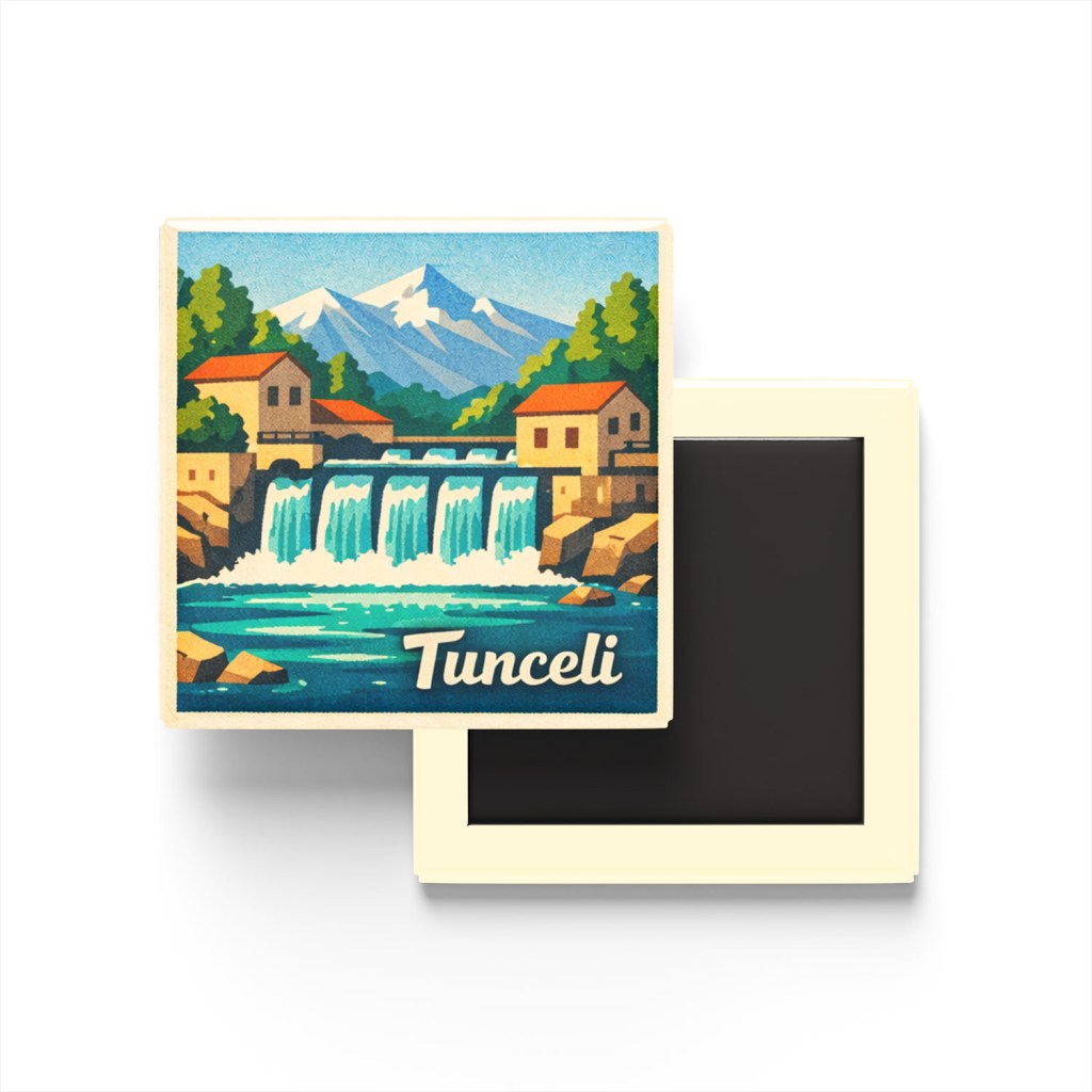 Tunceli - Munzur Vadisi - Baskılı Buzdolap Magneti Kare
