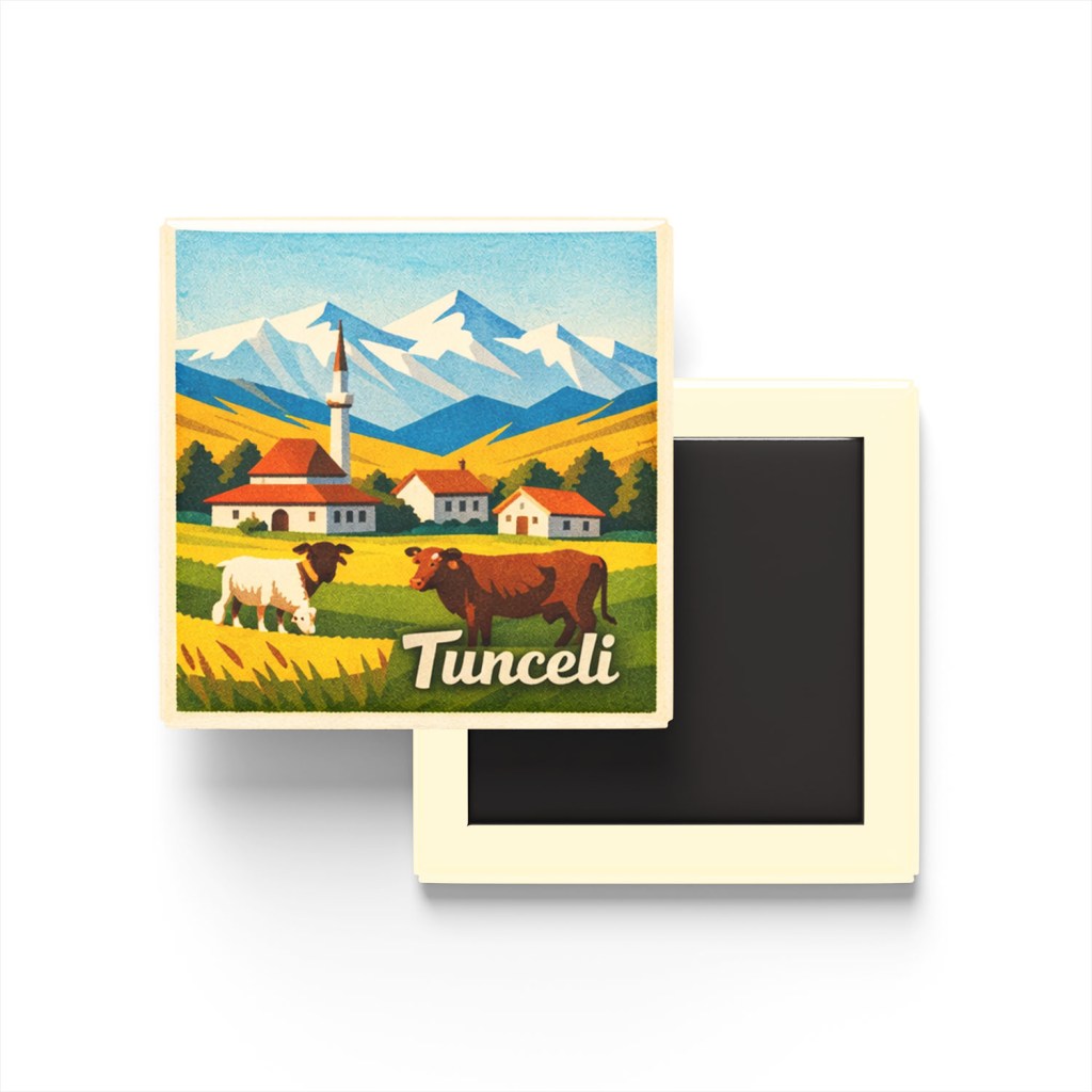 Tunceli - Munzur Gözeleri - Baskılı Buzdolap Magneti Kare