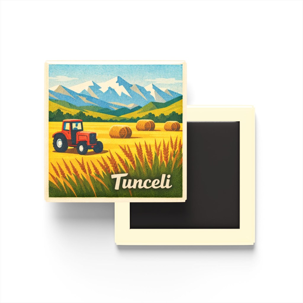 Tunceli - Ovacık - Baskılı Buzdolap Magneti Kare