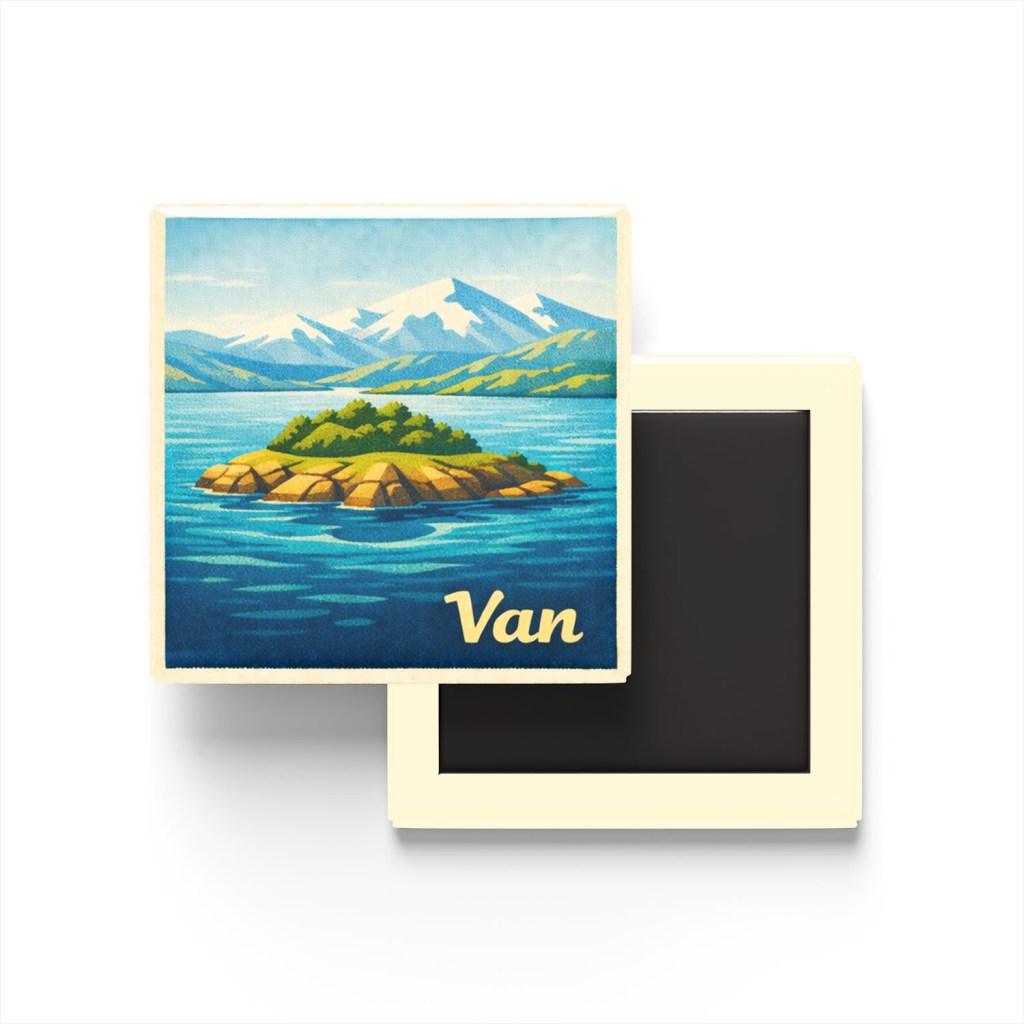 Van - Van Gölü - Baskılı Buzdolap Magneti Kare