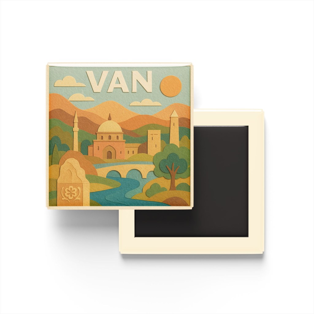 Van Şehri - Pop-Art Travel Buzdolap Magneti