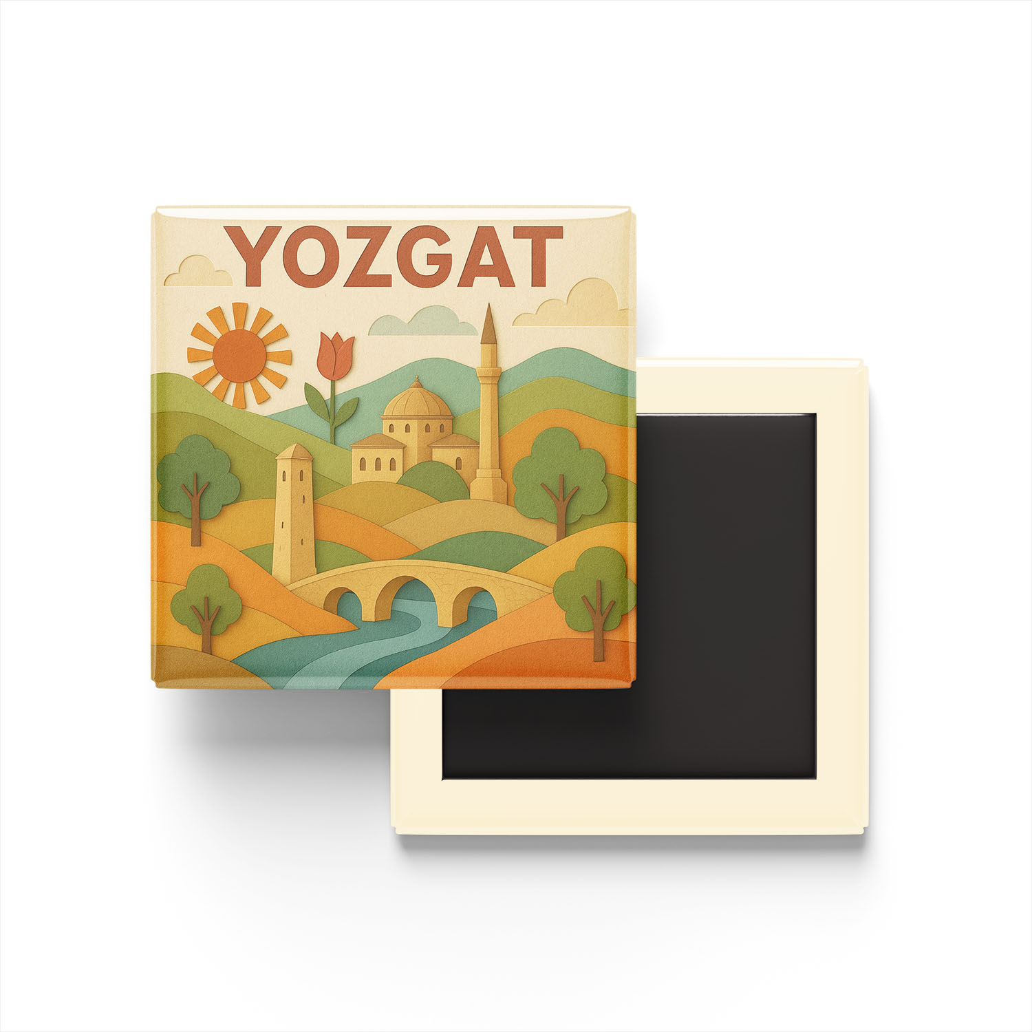 Yozgat Şehri - Pop-Art Travel Buzdolap Magneti
