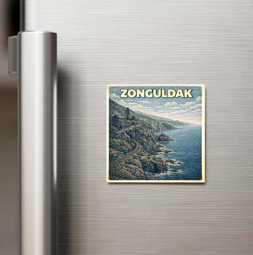 Zonguldak Şehri - Pop-Art Travel Buzdolap Magneti