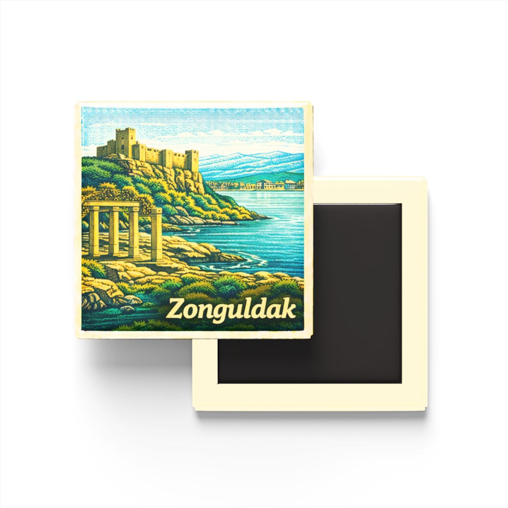 Zonguldak - Filyos - Baskılı Buzdolap Magneti Kare
