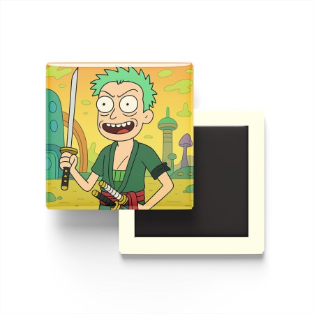 Zoro Baskılı Kare Buzdolap Magneti